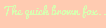 Image with Font Color D8FFB1 and Background Color FFCBB1